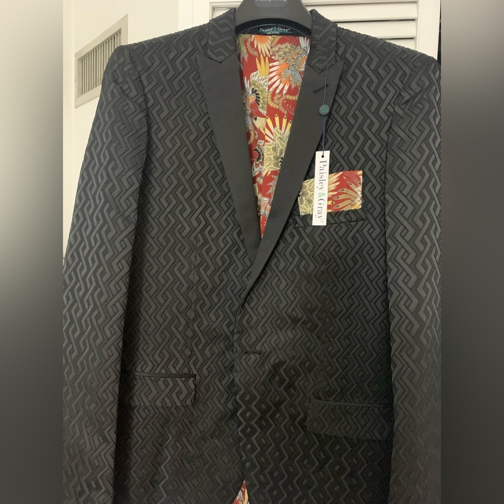 Paisley & gray suit jacket size 42R new with tags